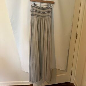 Buttery Soft Smocked Strapless Cotton Maxi Dress By Velvet L